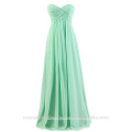 Wholesale Cheap Long bridesmaid Dresses 2016 Sweetheart Chiffon Evening Dress with Pleats Women Prom Dresses LBL69